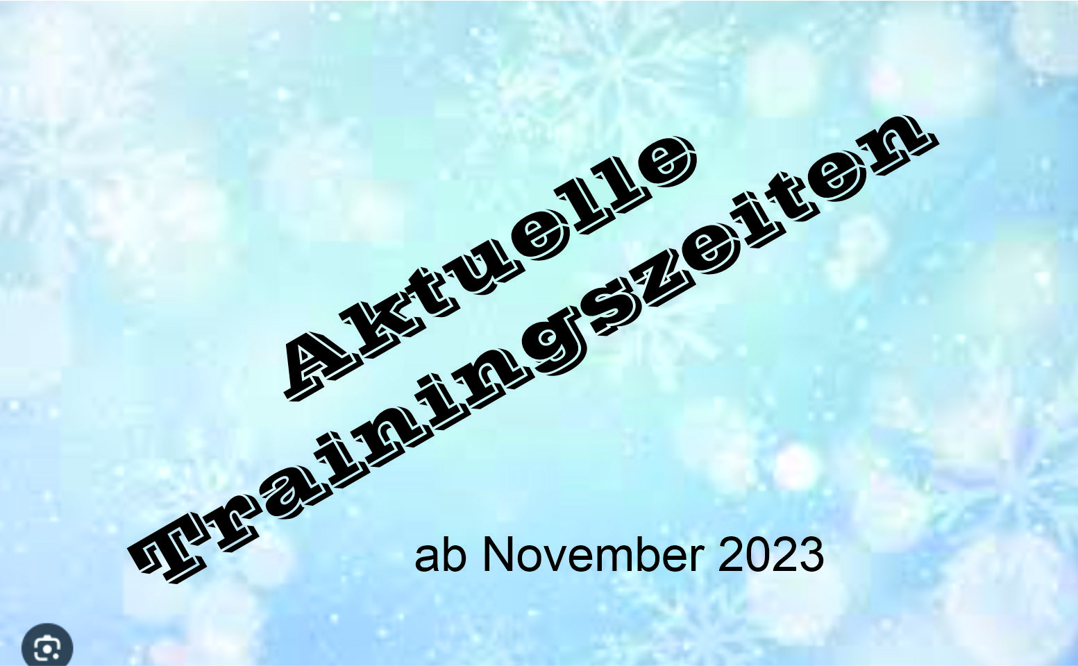 Trainingszeiten ab November 2023: post thumbnail image